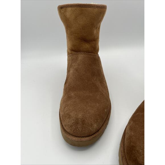 UGG CLASSIC KRISTIN WEDGE BOOTIE BOOT SHORT ANKLE CHESTNUT BROWN BOOT US 10 - Picture 7 of 16